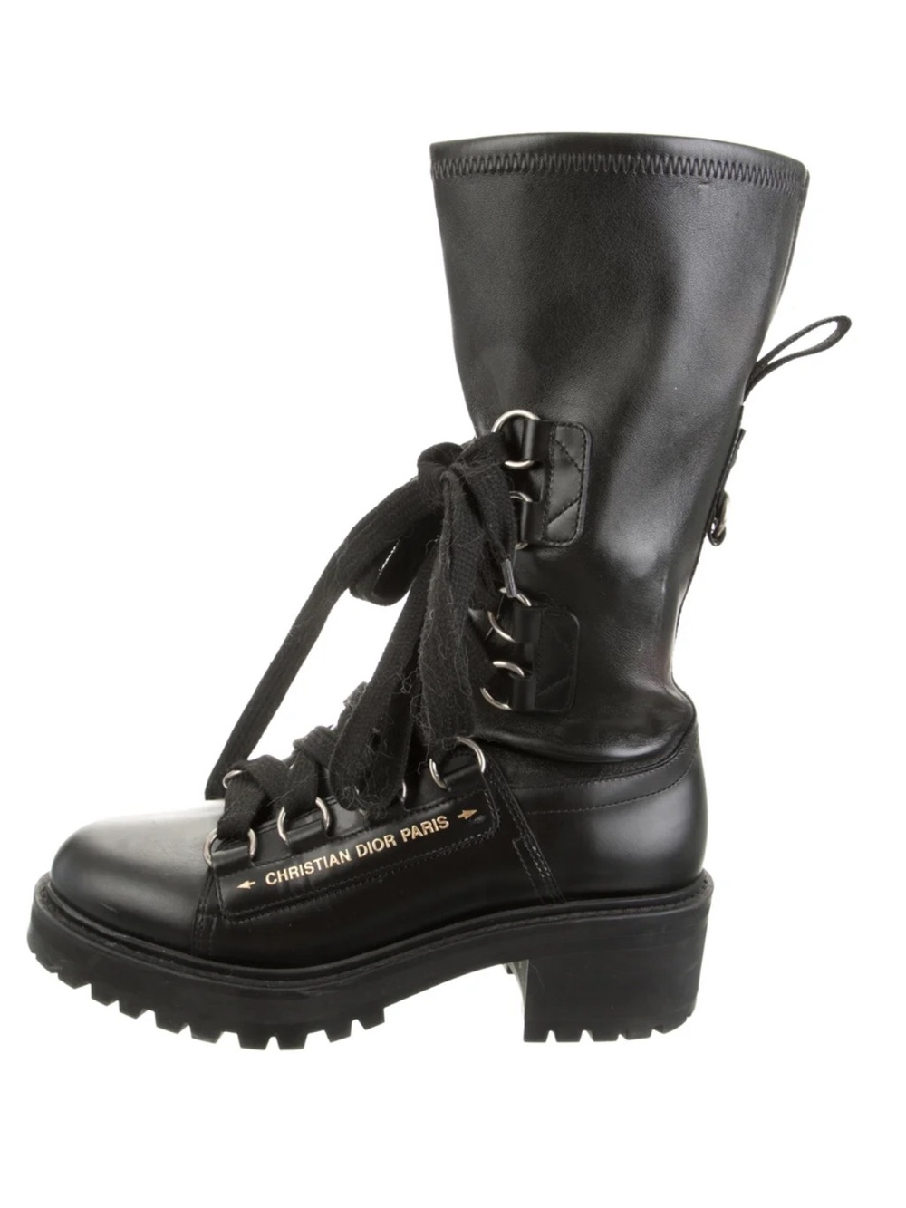 Christian Dior Leather Lace Up Boots